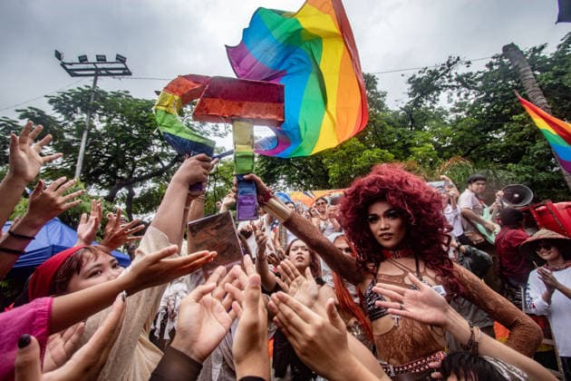June 26, 2026, Manila, Manila, Philippines: Various LGBTQIA+ organizations gathered in solidarity at Liwasang Bonifacio, Manila, for the Stonewall Philippines Pride Protests, on June 26. Groups advocated for the immediate passage of the SOGIE Equality Bill, highlighting the need for better protections towards the LGBTQIA+ community. Also emphasizing PrideÃ¢â‚¬â ¢s militant tradition, demonstrators carried calls to address worsening conditions amidst rising prices, increasing militarization and continued foreign intervention. Manila Philippines - ZUMAs383 20260626_zip_s383_009 Copyright: xNathanielxSorianox