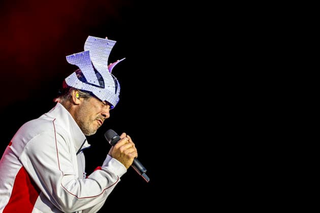 Jamiroquai live at Tinderbox 2026 Odense, Denmark. 26th, June 2026. The British funk and pop band Jamiroquai performs a live concert during the Danish music festival Tinderbox 2026 in Odense. Here singer and songwriter Jay Kay is seen live on stage. Denmark, Odense  Copyright: xGonzalesxPhoto LassexLagonix