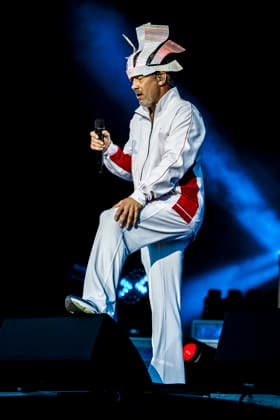 Jamiroquai live at Tinderbox 2026 Odense, Denmark. 26th, June 2026. The British funk and pop band Jamiroquai performs a live concert during the Danish music festival Tinderbox 2026 in Odense. Here singer and songwriter Jay Kay is seen live on stage. Denmark, Odense  Copyright: xGonzalesxPhoto LassexLagonix