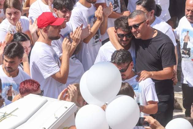 IPA86125538 - Naples: The funeral of Lorenzo Spasiano, the 19-year-old worker killed in Miano by a gunshot to the chest  Copyright: xx xx 86125538