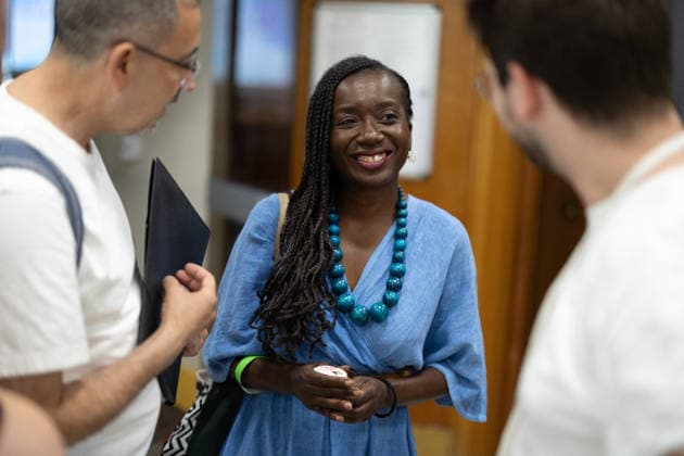 LFI La Boetie meeting about Geopolitics - Paris LFI MP Nadege Abomangol during the meeting about ‘The New Geopolitics: France, Europe and the World’, organized by the Department of International Relations at the Institut La Boetie at the UIC-P Espace Congres in Paris on June 27, 2026. Photo by Raphael Lafargue ABACAPRESS.COM Paris France  Copyright: xLafarguexRaphael ABACAx