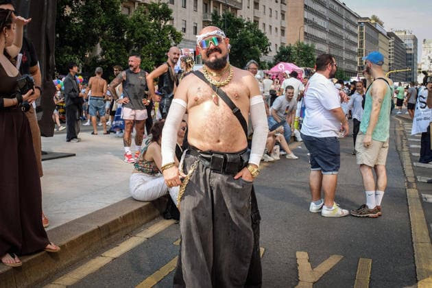June 27, 2026, Milan, ITALY: Participants attend the Pride event in Milan, Italy, 27 June 2026. ANSA MATTEO CORNER Milan ITALY  - ZUMAa110 20260627_zaf_a110_002 Copyright: xMatteoxCornerx