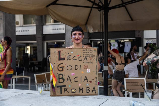 IPA86131335 - Milan, Central Station, Via Vittor Pisani, June 27, 2026, Milan Pride, sign  Copyright: xFrancescoxEnriquezx xFrancescoxEnriquezx 86131335