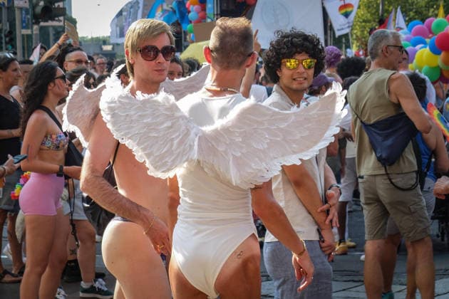 June 27, 2026, Milan, Italy: People attend the Milan Pride parade started from Piazza della Repubblica, Milan, June 27, 2026. ANSA MATTEO CORNER Milan Italy  - ZUMAa110 20260627_zaf_a110_005 Copyright: xMatteoxCornerx