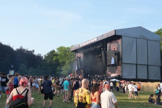 People attend the Couleur Cafe music festival, due to the strong winds expected, in Brussels, Saturday 27 June 2026. The 35th edition of the festival is taking place from June 26th to June 28th. MARIUS BURGELMAN  MariusxBurgelman 179578851