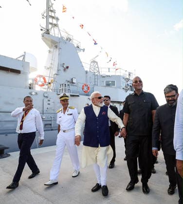 RECORD DATE NOT STATED Prime Minister Narendra Modi with Seychelles President Patrick Herminie during the handing-over ceremony of Fast Patrol Vessel Lespwar to the Seychelles Coast Guard Victoria Seychelles , Jun 27 (ANI): Prime Minister Narendra Modi with Seychelles President Patrick Herminie during the handing-over ceremony of Fast Patrol Vessel Lespwar to the Seychelles Coast Guard, in Victoria on Saturday. (@narendramodi X ANI Photo) Victoria Seychelles Copyright: xANIx ANI_20260627475
