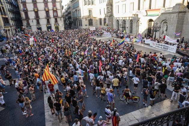 Demonstration for the 50th Diada for Sexual and Gender Liberation in Barcelona: Dozens of people took part in the demonstration for the 50th Diada for Sexual and Gender Liberation on June 27, 2026, in Barcelona, Catalonia, Spain. This year, as the event marks its 50th anniversary, the focus is on connecting the struggles of half a century ago with today’s violence and discrimination, and on denouncing setbacks and political attacks against sexual and gender rights. JUNE 27, 2026 DIADA PRIDE PROTEST RIGHTS EQUALITY CATALONIA Barcelona Catalonia Barcelona Catalonia Spain  Copyright: xAlbertoxParedesx 7626642