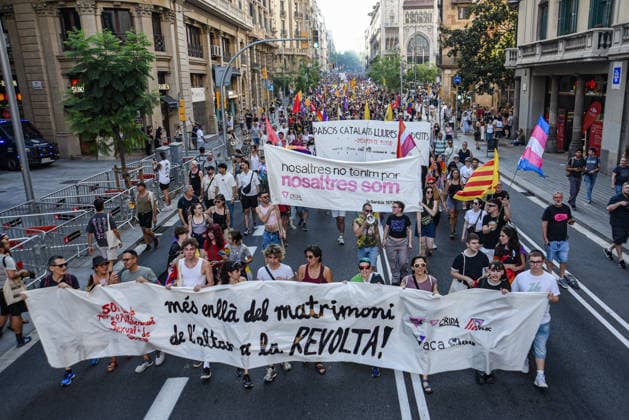 Demonstration for the 50th Diada for Sexual and Gender Liberation in Barcelona: Dozens of people took part in the demonstration for the 50th Diada for Sexual and Gender Liberation on June 27, 2026, in Barcelona, Catalonia, Spain. This year, as the event marks its 50th anniversary, the focus is on connecting the struggles of half a century ago with today’s violence and discrimination, and on denouncing setbacks and political attacks against sexual and gender rights. JUNE 27, 2026 DIADA PRIDE PROTEST RIGHTS EQUALITY CATALONIA Barcelona Catalonia Barcelona Catalonia Spain  Copyright: xAlbertoxParedesx 7626639
