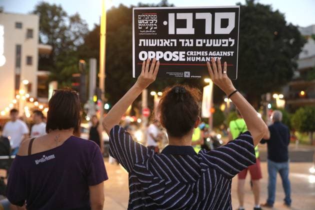 Protest against government in Tel Aviv TEL AVIV, ISRAEL - JUNE 27: People stage a protest against Prime Minister Benjamin Netanyahu and the current government as they gather in Habima Square in Tel Aviv, Israel on June 27, 2026. Protestors, calling on Israel to end its attacks on Gaza and Lebanon, carried placards criticizing the government’s war policies and the compulsory military service imposed on Ultra-Orthodox (Haredi) Jews. Gideon Markowicz Anadolu Tel Aviv Israel. Editorial use only. Please get in touch for any other usage.  Copyright: x2026xAnadoluxGideonxMarkowiczx
