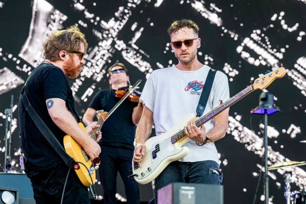 Singer Ryan Tedder (right) of the American pop-rock band OneRepublic performs at a concert as part of their From Europe With Love Tour 2026, Prague, June 27, 2026. (CTKxPhoto VitxSimanek) CTKPhotoP2026062706747  CTKPhotoP2026062706747