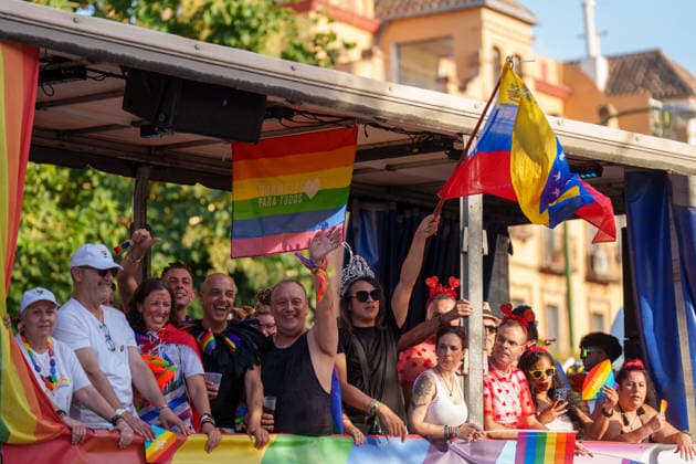 The streets of Seville are flooded with people at the 2026 Pride Parade. Images from the Pride Parade in Seville. On June 27, 2026, in Seville, Andalusia, Spain—Seville celebrates its big LGBTIQ Pride Day this Saturday, June 27, with the traditional Southern Pride Parade. The march, will begin at the headquarters of the Seville Provincial Council, wind through the Ronda Histórica, and end at the Alameda de Hércules. JUNE 27, 2026 Francisco J Seville, Andalusia Seville, Andalusia, Spain  Copyright: xFranciscoxJ.xOlmox 7627013