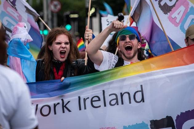 Thousands from all over Ireland attend the Pride Parade in Dublin DUBLIN, IRELAND - JUNE 27, 2026: Ten of thousands from all over Ireland attend the Pride Parade in Dublin, today, June 27th, 2026. The parade begins at O Connell Street and marches all the way to Merrion Square. Dublin Ireland Copyright: x xNadiaxCaimix xJNAxPressx