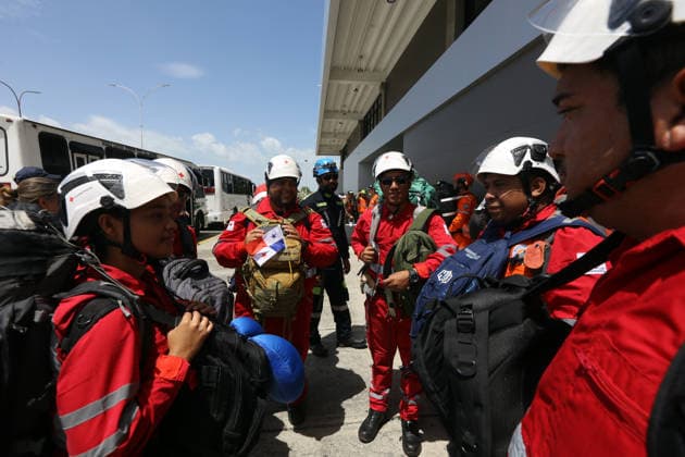 June 27, 2026, Valencia, Carabobo, Venezuela: June 27, 2026. Rescue workers from Panama arrive at the Arturo Michelena International Airport in the city of Valencia, Carabobo state. Photo: Juan Carlos Hernandez Valencia Venezuela  - ZUMAhe3_ 20260627_abp_he3_005 Copyright: xJuanxCarlosxHernandezx