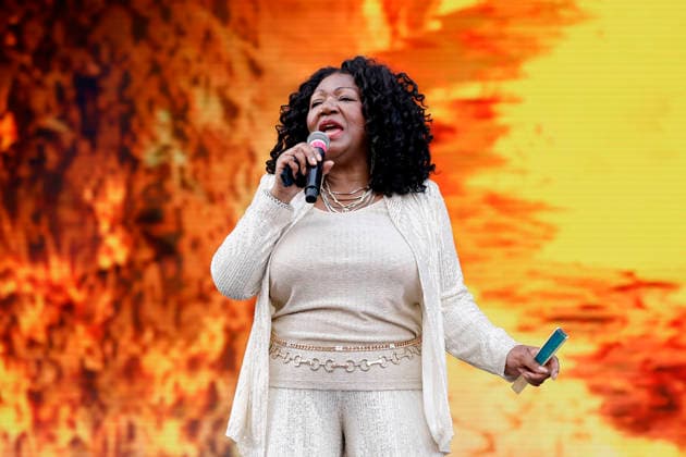 Sängerin Liz Mitchell von der Formation Boney M. beim Rainbow Festival 2026 am Fühlinger See. Das Rainbow Festival von Markus Krampe findet im Rahmen des ColognePride statt. Köln, 27.06.2026 NRW Deutschland *** Singer Liz Mitchell of the group Boney M at the 2026 Rainbow Festival at Fühlinger See. Markus Krampe s Rainbow Festival takes place as part of ColognePride. Cologne, June 27, 2026, North Rhine-Westphalia, Germany Copyright: xChristophxHardtx