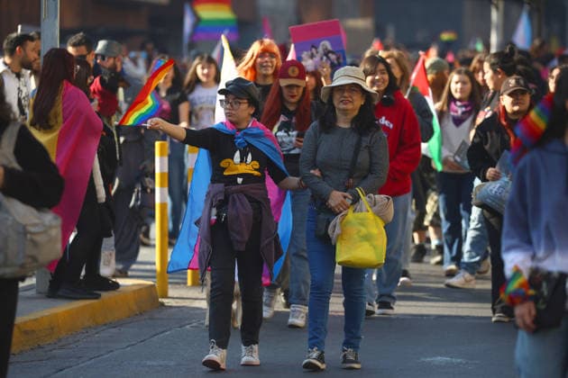 Santiago, June 27, 2026: 26th Pride March organized by the Dragomir Yankovic Aton Chile Movement for Homosexual Integration and Liberation, Santiago, Chile. Aton 1168559  Copyright: DRAGOMIRxYANKOVIC ATONxCHILE