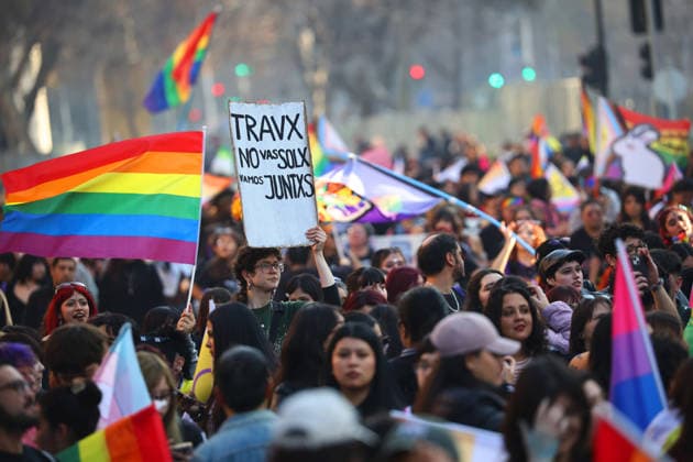 Santiago, June 27, 2026: 26th Pride Parade organized by the Dragomir Yankovic Aton Chile Movement for Homosexual Integration and Liberation, Santiago, Chile. Aton 1168574  Copyright: DRAGOMIRxYANKOVIC ATONxCHILE
