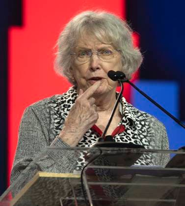 June 27, 2026 -Chicago, Illinois, USA - Author LOIS LOWRY speaks during the American Library Association s 2026 Conference and Exhibition. The ALA is celebrating its 150th anniversary this year. Chicago USA - ZUMAce6_ 20260627_zaf_ce6_002 Copyright: xBrianxCahnx