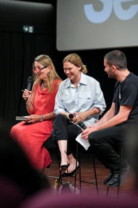 IPA86142959 - Rome: French actress Lea Seydoux appeared at the Cinema Troisi to present the national premiere of the film *L inconnue* Pictured: Lea Seydoux  Copyright: xBArbaraxAmendolax xBarbaraxAmendolax 86142959