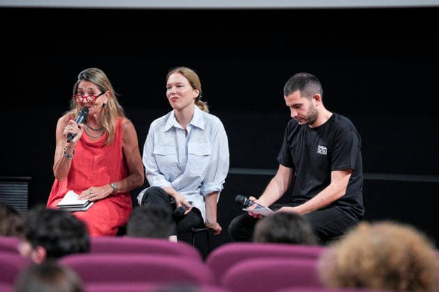 IPA86142920 - Rome: French actress Lea Seydoux appeared at the Cinema Troisi to present the national premiere of the film *L inconnue* Pictured: Lea Seydoux  Copyright: xBArbaraxAmendolax xBarbaraxAmendolax 86142920
