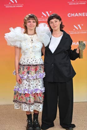 Closing Ceremony 4th Nouvelles Vagues International Biarritz Film Festival FC Ani Palmer and Paloma Schneideman pose with the Grand Prix award after the closing ceremony during the 4th Nouvelles Vagues International Biarritz Film Festival on June 27, 2026 in Biarritz, France. Photo by Franck Castel ABACAPRESS.COM Biarritz France  Copyright: xCastelxFranck ABACAx