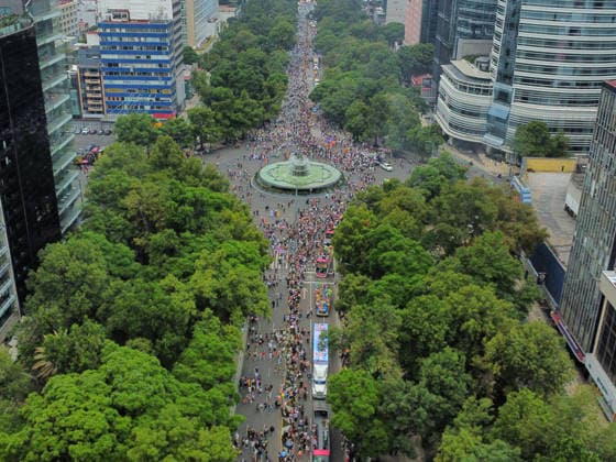 48th Annual LGBTIQ+ Pride Parade in Mexico City Members of the LGBTQ+ community taking part in the 48th annual Pride Parade at the Angel of Independence monument in Mexico City, Mexico. This year s march highlights demands for increased security, an end to hate crimes, and the legal recognition of transfemicides amidst a reported rise in violence against the community nationwide. on June 27, 2026 in Mexico City, Mexico. (Photo by Carlos Santiago Eyepix Group) Copyright: xCarlosxSantiago xEyepixxGroupx CS_27062026_189370