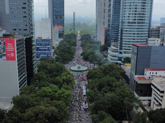 48th Annual LGBTIQ+ Pride Parade in Mexico City Members of the LGBTQ+ community taking part in the 48th annual Pride Parade at the Angel of Independence monument in Mexico City, Mexico. This year s march highlights demands for increased security, an end to hate crimes, and the legal recognition of transfemicides amidst a reported rise in violence against the community nationwide. on June 27, 2026 in Mexico City, Mexico. (Photo by Carlos Santiago Eyepix Group) Copyright: xCarlosxSantiago xEyepixxGroupx CS_27062026_189368