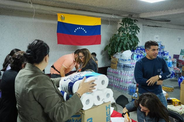 Venezuelan embassy in Mexico City collects aid for earthquake victims MEXICO CITY, MEXICO - JUNE 27: The Venezuelan Embassy in Mexico City opens its doors to receive humanitarian aid for people affected by the recent twin earthquakes in Venezuela, on June 27, 2026. Embassy officials coordinate the collection of essential supplies and call on local and international communities to support ongoing relief efforts. The collection center remains open daily until 5 p.m. Luciano Gonzalez Anadolu Mexico City Mexico. Editorial use only. Please get in touch for any other usage.  Copyright: x2026xAnadoluxLucianoxGonzalezx