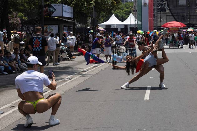 June 27, 2026, Mexico City, Mexico: Thousands of people took part in the 48th LGBTIQ+ Pride March in Mexico City, which marched from Paseo de la Reforma to the Zocalo under the slogan In the eyes of the world, my struggle is your struggle. Equality, peace and solidarity. Mexico City Mexico - ZUMAl178 20260627_znp_l178_005 Copyright: xCristianxLeyvax