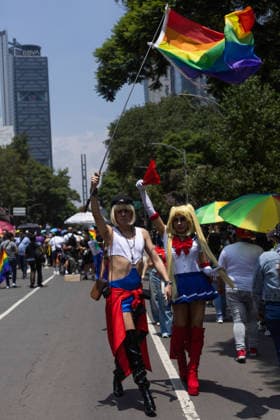 June 27, 2026, Mexico City, Mexico: Thousands of people took part in the 48th LGBTIQ+ Pride March in Mexico City, which marched from Paseo de la Reforma to the Zocalo under the slogan In the eyes of the world, my struggle is your struggle. Equality, peace and solidarity. Mexico City Mexico - ZUMAl178 20260627_znp_l178_007 Copyright: xCristianxLeyvax