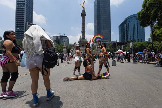 June 27, 2026, Mexico City, Mexico: Thousands of people took part in the 48th LGBTIQ+ Pride March in Mexico City, which marched from Paseo de la Reforma to the Zocalo under the slogan In the eyes of the world, my struggle is your struggle. Equality, peace and solidarity. Mexico City Mexico - ZUMAl178 20260627_znp_l178_013 Copyright: xCristianxLeyvax