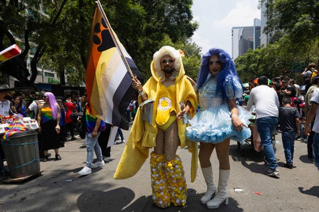 June 27, 2026, Mexico City, Mexico: Thousands of people took part in the 48th LGBTIQ+ Pride March in Mexico City, which marched from Paseo de la Reforma to the Zocalo under the slogan In the eyes of the world, my struggle is your struggle. Equality, peace and solidarity. Mexico City Mexico - ZUMAl178 20260627_znp_l178_015 Copyright: xCristianxLeyvax