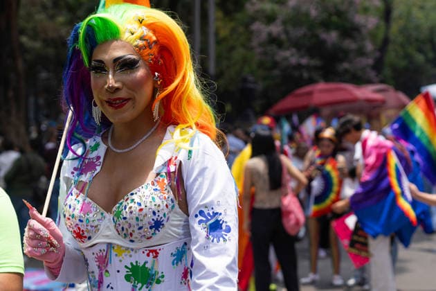 June 27, 2026, Mexico City, Mexico: Thousands of people took part in the 48th LGBTIQ+ Pride March in Mexico City, which marched from Paseo de la Reforma to the Zocalo under the slogan In the eyes of the world, my struggle is your struggle. Equality, peace and solidarity. Mexico City Mexico - ZUMAl178 20260627_znp_l178_019 Copyright: xCristianxLeyvax