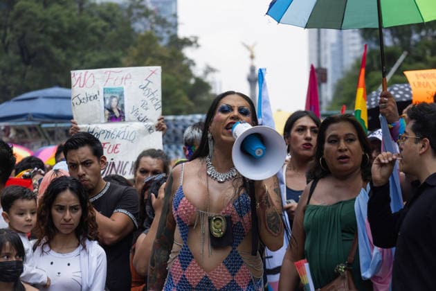 June 27, 2026, Mexico City, Mexico: Thousands of people took part in the 48th LGBTIQ+ Pride March in Mexico City, which marched from Paseo de la Reforma to the Zocalo under the slogan In the eyes of the world, my struggle is your struggle. Equality, peace and solidarity. Mexico City Mexico - ZUMAl178 20260627_znp_l178_021 Copyright: xCristianxLeyvax