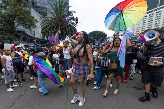 June 27, 2026, Mexico City, Mexico: Thousands of people took part in the 48th LGBTIQ+ Pride March in Mexico City, which marched from Paseo de la Reforma to the Zocalo under the slogan In the eyes of the world, my struggle is your struggle. Equality, peace and solidarity. Mexico City Mexico - ZUMAl178 20260627_znp_l178_032 Copyright: xCristianxLeyvax