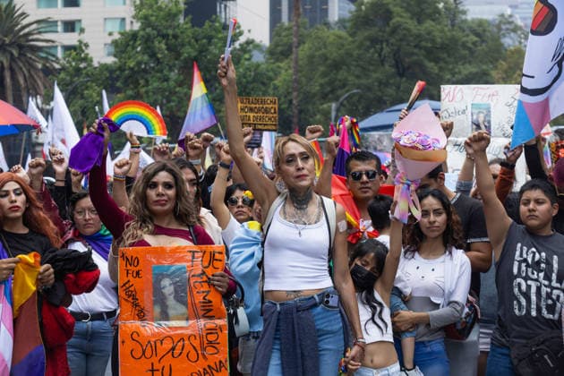 June 27, 2026, Mexico City, Mexico: Thousands of people took part in the 48th LGBTIQ+ Pride March in Mexico City, which marched from Paseo de la Reforma to the Zocalo under the slogan In the eyes of the world, my struggle is your struggle. Equality, peace and solidarity. Mexico City Mexico - ZUMAl178 20260627_znp_l178_035 Copyright: xCristianxLeyvax