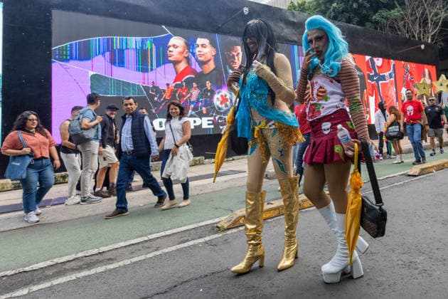 June 27, 2026, Mexico City, Mexico: Thousands of people took part in the 48th LGBTIQ+ Pride March in Mexico City, which marched from Paseo de la Reforma to the Zocalo under the slogan In the eyes of the world, my struggle is your struggle. Equality, peace and solidarity. Mexico City Mexico - ZUMAl178 20260627_znp_l178_047 Copyright: xCristianxLeyvax