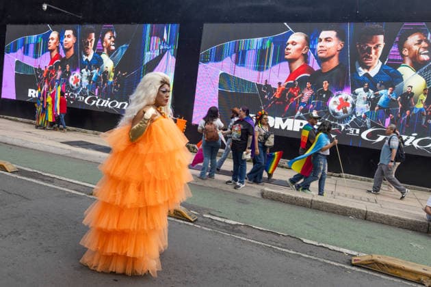 June 27, 2026, Mexico City, Mexico: Thousands of people took part in the 48th LGBTIQ+ Pride March in Mexico City, which marched from Paseo de la Reforma to the Zocalo under the slogan In the eyes of the world, my struggle is your struggle. Equality, peace and solidarity. Mexico City Mexico - ZUMAl178 20260627_znp_l178_052 Copyright: xCristianxLeyvax