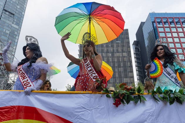 June 27, 2026, Mexico City, Mexico: Thousands of people took part in the 48th LGBTIQ+ Pride March in Mexico City, which marched from Paseo de la Reforma to the Zocalo under the slogan In the eyes of the world, my struggle is your struggle. Equality, peace and solidarity. Mexico City Mexico - ZUMAl178 20260627_znp_l178_060 Copyright: xCristianxLeyvax