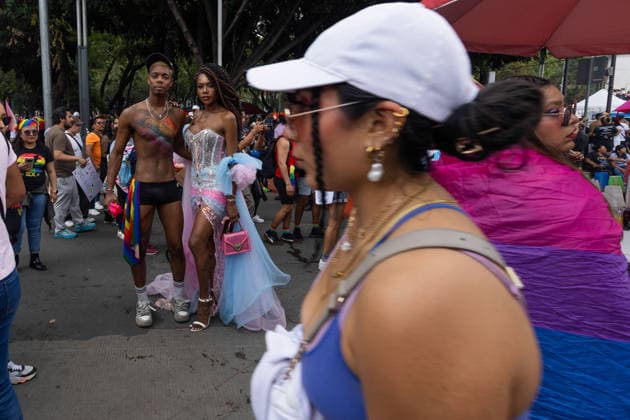 June 27, 2026, Mexico City, Mexico: Thousands of people took part in the 48th LGBTIQ+ Pride March in Mexico City, which marched from Paseo de la Reforma to the Zocalo under the slogan In the eyes of the world, my struggle is your struggle. Equality, peace and solidarity. Mexico City Mexico - ZUMAl178 20260627_znp_l178_063 Copyright: xCristianxLeyvax