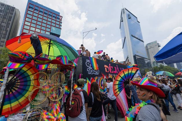 June 27, 2026, Mexico City, Mexico: Thousands of people took part in the 48th LGBTIQ+ Pride March in Mexico City, which marched from Paseo de la Reforma to the Zocalo under the slogan In the eyes of the world, my struggle is your struggle. Equality, peace and solidarity. Mexico City Mexico - ZUMAl178 20260627_znp_l178_065 Copyright: xCristianxLeyvax