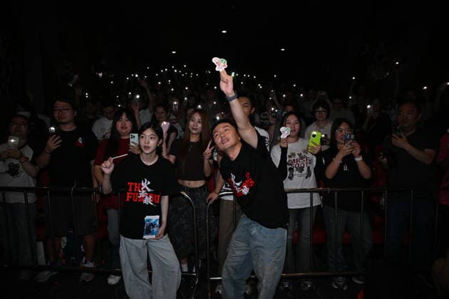 SHANGHAI, CHINA - JUNE 27: Actor Xie Miao and actress Yang Enyou attend a post-screening fan meeting for film The Furious on June 27, 2026 in Shanghai, China.  Copyright: xVCGx 111650760056