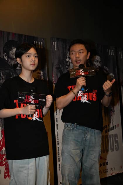 SHANGHAI, CHINA - JUNE 27: Actor Xie Miao and actress Yang Enyou attend a post-screening fan meeting for film The Furious on June 27, 2026 in Shanghai, China.  Copyright: xVCGx 111650760059