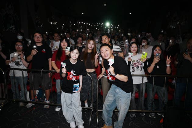 SHANGHAI, CHINA - JUNE 27: Actor Xie Miao and actress Yang Enyou attend a post-screening fan meeting for film The Furious on June 27, 2026 in Shanghai, China.  Copyright: xVCGx 111650760048