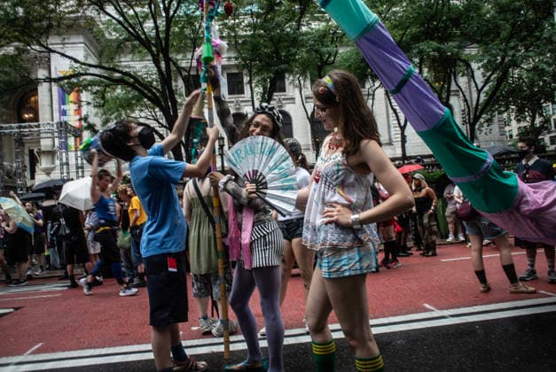 June 27, 2026, New York City, New York, USA: The NYC Dyke March is an annual event that starts from Bryant Park and ends in Washington Square Park. New York City USA - ZUMAt442 20260627_znp_t442_007 Copyright: xBillyxTompkinsx