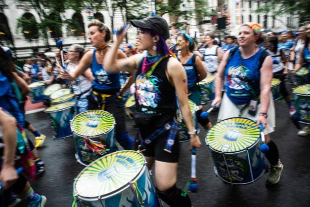 June 27, 2026, New York City, New York, USA: The NYC Dyke March is an annual event that starts from Bryant Park and ends in Washington Square Park. New York City USA - ZUMAt442 20260627_znp_t442_011 Copyright: xBillyxTompkinsx