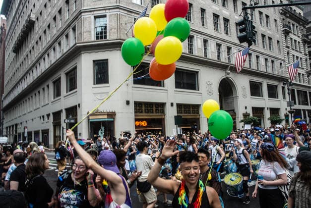 June 27, 2026, New York City, New York, USA: The NYC Dyke March is an annual event that starts from Bryant Park and ends in Washington Square Park. New York City USA - ZUMAt442 20260627_znp_t442_015 Copyright: xBillyxTompkinsx