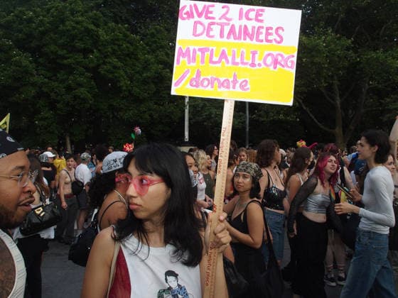 June 27, 2026, Manhattan, New York, USA: New York, New York June 27, 2026.. The NYC Dyke March is a demonstration of First Amendment right to protest and takes place without permits or sponsors. The march is organized by and for the Dyke community to fight for rights, safety, and visibility..Tens of thousands of Dykes take the streets each year celebrating diverse lives, highlighting presence, and protesting the discrimination, harassment, and violence in daily life. Manhattan USA - ZUMAct2_ 20260627_faf_ct2_010 Copyright: xBrucexCotlerx