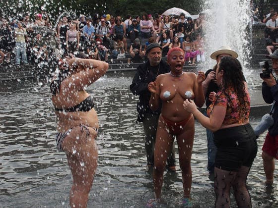 June 27, 2026, Manhattan, New York, USA: New York, New York June 27, 2026.. The NYC Dyke March is a demonstration of First Amendment right to protest and takes place without permits or sponsors. The march is organized by and for the Dyke community to fight for rights, safety, and visibility..Tens of thousands of Dykes take the streets each year celebrating diverse lives, highlighting presence, and protesting the discrimination, harassment, and violence in daily life. Manhattan USA - ZUMAct2_ 20260627_faf_ct2_012 Copyright: xBrucexCotlerx