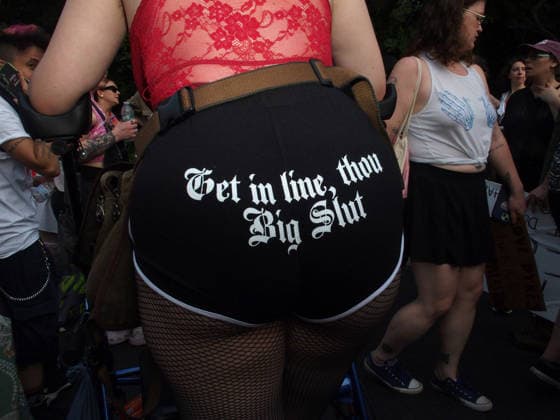June 27, 2026, Manhattan, New York, USA: New York, New York June 27, 2026.. The NYC Dyke March is a demonstration of First Amendment right to protest and takes place without permits or sponsors. The march is organized by and for the Dyke community to fight for rights, safety, and visibility..Tens of thousands of Dykes take the streets each year celebrating diverse lives, highlighting presence, and protesting the discrimination, harassment, and violence in daily life. Manhattan USA - ZUMAct2_ 20260627_faf_ct2_032 Copyright: xBrucexCotlerx