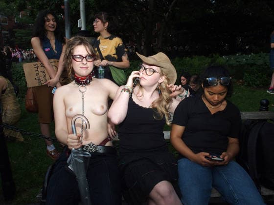 June 27, 2026, Manhattan, New York, USA: New York, New York June 27, 2026.. The NYC Dyke March is a demonstration of First Amendment right to protest and takes place without permits or sponsors. The march is organized by and for the Dyke community to fight for rights, safety, and visibility..Tens of thousands of Dykes take the streets each year celebrating diverse lives, highlighting presence, and protesting the discrimination, harassment, and violence in daily life. Manhattan USA - ZUMAct2_ 20260627_faf_ct2_039 Copyright: xBrucexCotlerx
